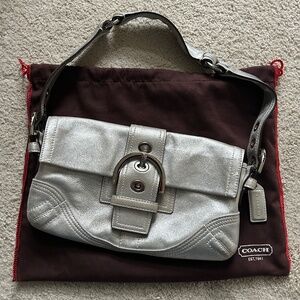 Rare Vintage Y2K Coach Silver Demi Shoulder Bag